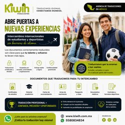 Kiwih Traducciones - Te vas de intercambio, necesitas traducir tus documentos escolares