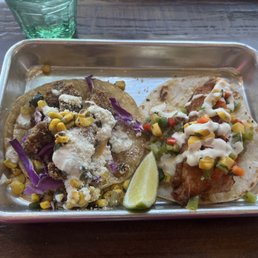 Fried Mushroom Taco, Baja Fish Taco Fried Mushroom Taco, Baja Fish Taco