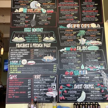 High Tide Cafe and Crepery - Menu at the counter - Creperies Near Me - Pacifica, California High Tide Cafe and Crepery - Menu at the counter - Creperies Near Me - Pacifica, California