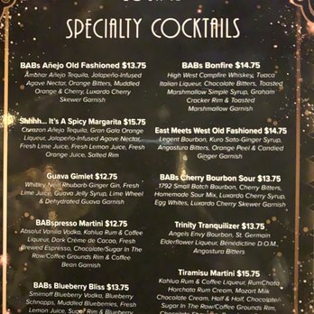 BABs Secret Lounge - Menu (February 2021) - Cocktail Bars Near Me - Lutz, Florida BABs Secret Lounge - Menu (February 2021) - Cocktail Bars Near Me - Lutz, Florida