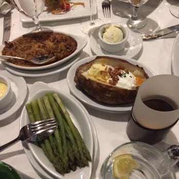 Ruth's Chris Steakhouse - Asparagus, loaded potato, and sweet potato sides - Steakhouses Near Me - Ann Arbor, Michigan