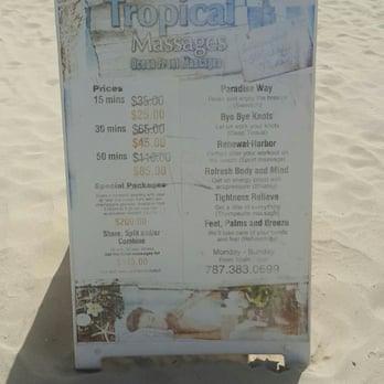 Playa Isla Verde - Massage on the beach menu - Beaches Near Me - Carolina, Puerto Rico
