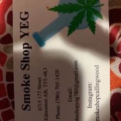 Smoke Shop YEG - Business card
