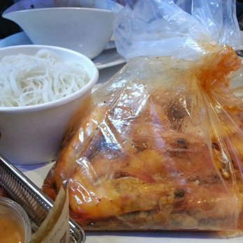 Good Catch Boil House - A lb of shrimp ($12.95) w/ vermicelli ($2.00) - Cajun/Creole Near Me - Markham, Ontario
