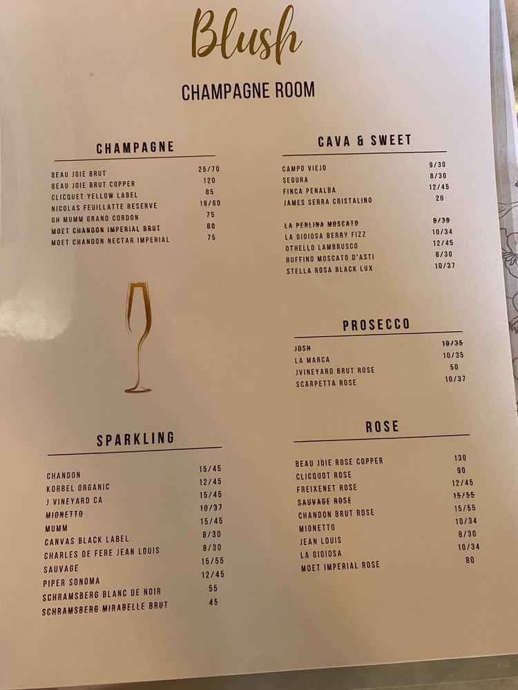 BLUSH CHAMPAGNE BAR 5863 Goldview Pkwy, Wesley Chapel, Florida Wine