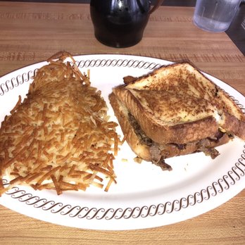 Waffle House - Bacon Texas Cheesesteak Melt With Hashbrowns - Breakfast & Brunch Near Me - Staunton, Virginia Waffle House - Bacon Texas Cheesesteak Melt With Hashbrowns - Breakfast & Brunch Near Me - Staunton, Virginia