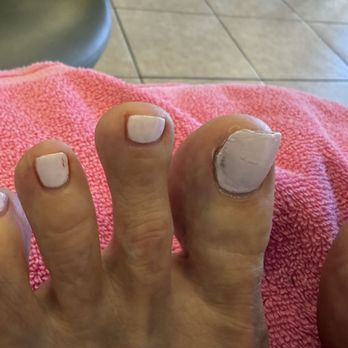 Pink Nails - Terrible application of gel and paint !!! - Nail Salons Near Me - Las Vegas, Nevada Pink Nails - Terrible application of gel and paint !!! - Nail Salons Near Me - Las Vegas, Nevada