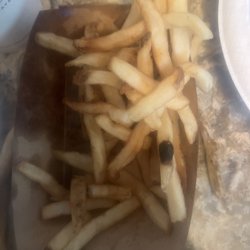 Wayback Burgers - Greasy/soggy/undercooked fries. You can see the grease on the container and it's puddled at the bottom.