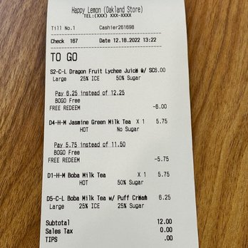 Happy Lemon - BOGO free deal 12/17-18 - Bubble Tea Near Me - Piedmont, California Happy Lemon - BOGO free deal 12/17-18 - Bubble Tea Near Me - Piedmont, California