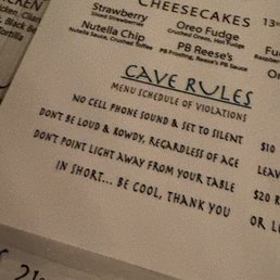 Cave rules