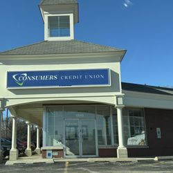 Consumers Credit Union - Personal banking, teller booth and computerized atm/teller machines.