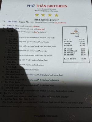 Menu photo 2 Pho Than Brothers Seattle, WA Menu photo 2 Pho Than Brothers Seattle, WA