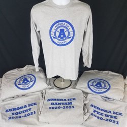 Crossbar Athletics - Screen Print job we did for East Aurora Classic Rink! These long sleeves were printed for the kids playing hockey in East Aurora.