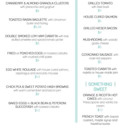 The Crooked Fork - Breakie menu.