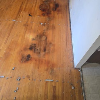 NT Hardwood Floors - Damaged hardwood in living room - Flooring Near Me