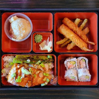 Teriyaki Kitchen - Salmon bento box - Japanese Near Me - Sugar Land, Texas Teriyaki Kitchen - Salmon bento box - Japanese Near Me - Sugar Land, Texas