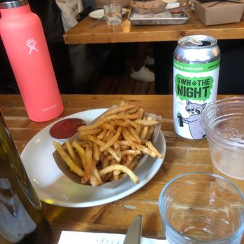 Emily - The fries and a lovely beer - American Near Me - Brooklyn, New York