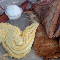Beautiful eggs, best hash browns ever!