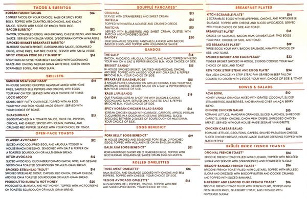 Menu photo 1 Kitch Cafe Fullerton, CA