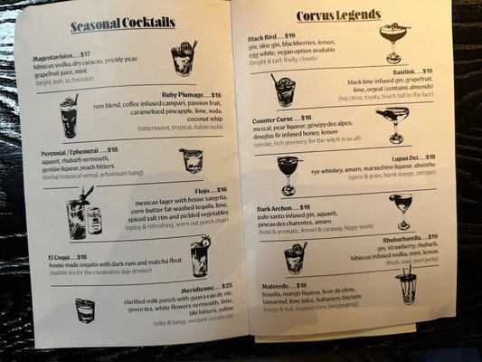 Menu photo 1 Corvus & Company Seattle, WA