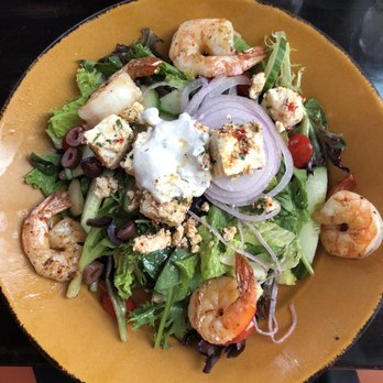 Fire Works Pizza - Greek Salad with Shrimp - Pizza Near Me - Arlington, Virginia Fire Works Pizza - Greek Salad with Shrimp - Pizza Near Me - Arlington, Virginia