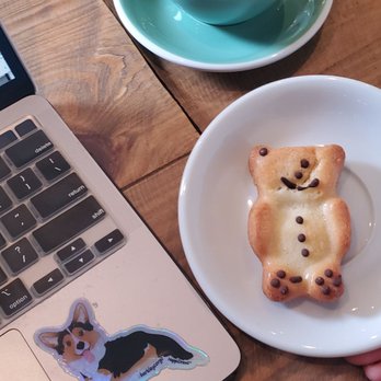 Cafe Volkan - Great place to work at  Matcha latte and bear financier - Coffee & Tea Near Me - Brooklyn, New York