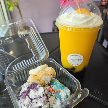 Kape Republik - Mango shake with Boba. - Bakeries Near Me - Ontario, California