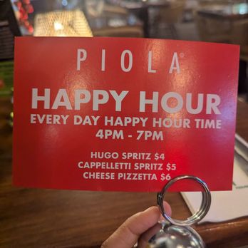 Piola - Brickell - Happy hour offerings - Pizza Near Me - Miami, Florida