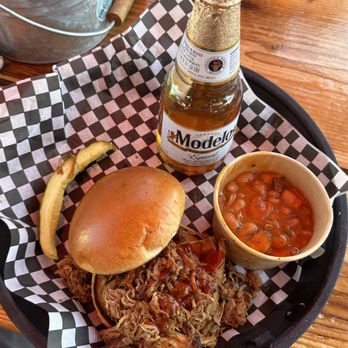 Frontier Family Fun - Pulled pork sandwich with sides - Barbeque Near Me - Williams, Arizona Frontier Family Fun - Pulled pork sandwich with sides - Barbeque Near Me - Williams, Arizona