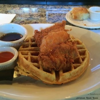 Savannah And Company - Chicken and waffles with maple cider syrup and hot sauce - Bars Near Me - Cortlandt, New York Savannah And Company - Chicken and waffles with maple cider syrup and hot sauce - Bars Near Me - Cortlandt, New York