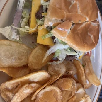 Sadie's - Cheeseburger! Best burger in town! Seriously! Homemade chips! Delish! - New Mexican Cuisine Near Me - Albuquerque, New Mexico
