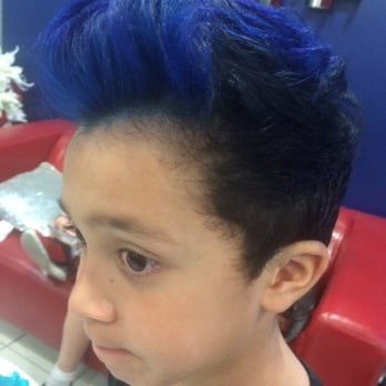 Salon Aaya - Blue faux hawk by Linda shehab @ salon Aya - Hair Salons Near Me - Somerville, Massachusetts
