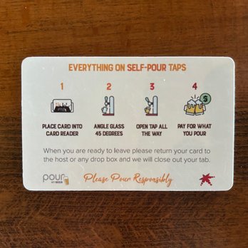 Taps & Barrels - Back of the tap card - Pubs Near Me - Las Vegas, Nevada