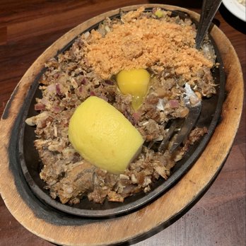 Gerry's Grill - Sizzling pork sisig (crispy pork - $21 + egg add on for extra $2) - Filipino Near Me - Artesia, California