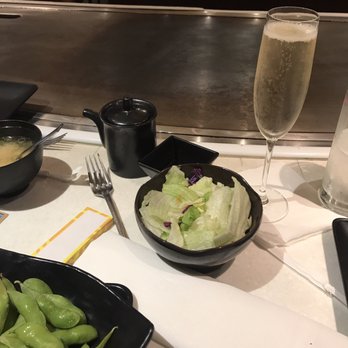 Teppan Edo - Champagne and salad - Japanese Near Me - Lake Buena Vista, Florida Teppan Edo - Champagne and salad - Japanese Near Me - Lake Buena Vista, Florida