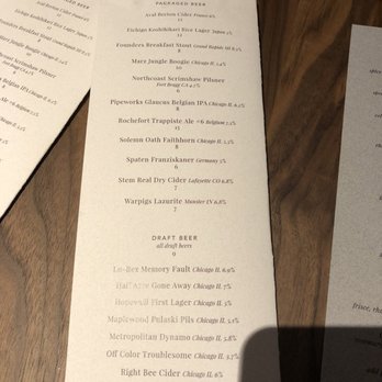 Mordecai - Menu - New American Near Me - Chicago, Illinois