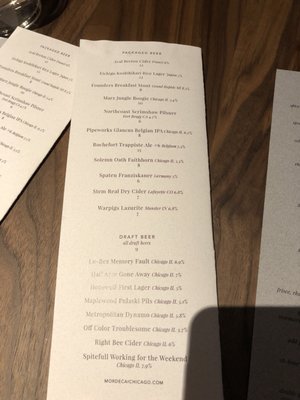 Menu photo 7 Mordecai Chicago, IL