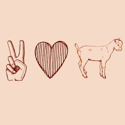 Peace Love Goat