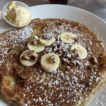 Nibbley's Cafe - Oat cake with bananas and pecans. - Breakfast & Brunch Near Me - Klamath Falls, Oregon Nibbley's Cafe - Oat cake with bananas and pecans. - Breakfast & Brunch Near Me - Klamath Falls, Oregon