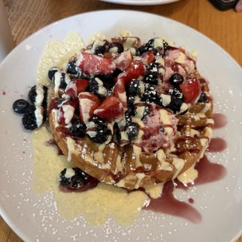 Wildberry Pancakes and Cafe - "Signature Berry Bliss" Waffle - Pancakes Near Me - Chicago, Illinois Wildberry Pancakes and Cafe - "Signature Berry Bliss" Waffle - Pancakes Near Me - Chicago, Illinois
