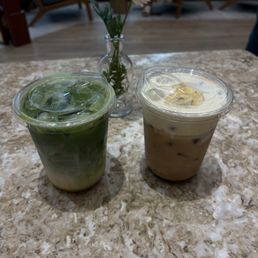Sticky Mango matcha and Banana Cloud Sticky Mango matcha and Banana Cloud