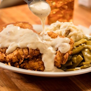 Cheddar's Scratch Kitchen - Country fried chicken: Hand-battered on Texas toast with gravy. Served with mashed potatoes and southern green beans. - Comfort Food Near Me - Albany, Georgia