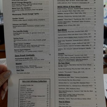 Brix - Drinks menu - New American Near Me - Napa, California