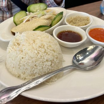 Ipoh Kopitiam - The Hainan chicken rice with 3 sauces. - Malaysian Near Me - Alhambra, California Ipoh Kopitiam - The Hainan chicken rice with 3 sauces. - Malaysian Near Me - Alhambra, California