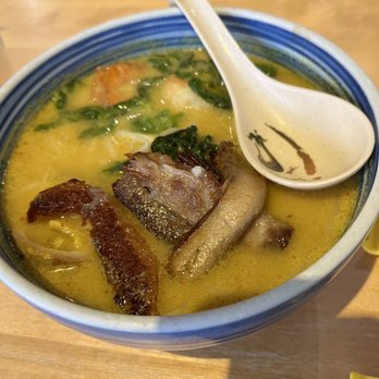 Tadamasa - Thai chili ramen - broth taste like Tom yum soup - Ramen Near Me - Union City, California Tadamasa - Thai chili ramen - broth taste like Tom yum soup - Ramen Near Me - Union City, California