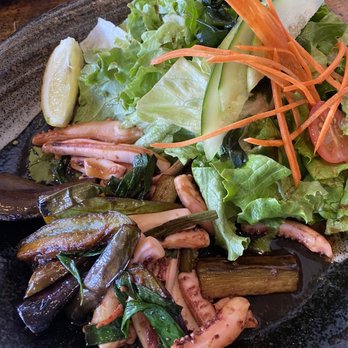 Miyo's Restaurant - Sautéed squid & eggplant - Izakaya Near Me - Hilo, Hawaii Miyo's Restaurant - Sautéed squid & eggplant - Izakaya Near Me - Hilo, Hawaii