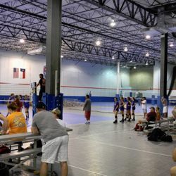 Volleyball Institute of Plano - Only game in facility played on court with broken fan.
