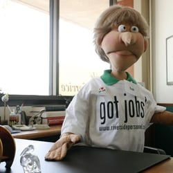 Riverside Personnel Service - Our mascot Buck is always ready to work!