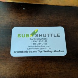 Business card with contact info
