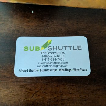 SubShuttle - Business card with contact info - Limos Near Me